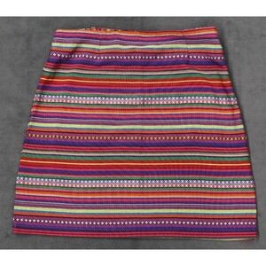 Kaisely Size S Striped Colorful A Line Mini Skirt Zip